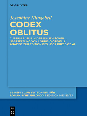 cover image of Codex oblitus